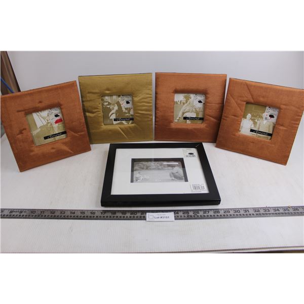 (5) Picture Frames (4 Amora, 1 Melannco) Largest 12" x 10"
