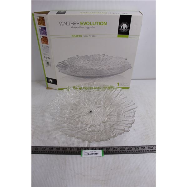 Walther Evolution German Glass Serving Platter - 15" Dia