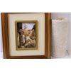 Image 2 : (8) German Art Prints - 12" x 8.5" & Italian Painting in Frame - 11.5" x 14" & Filigree Wall Paper