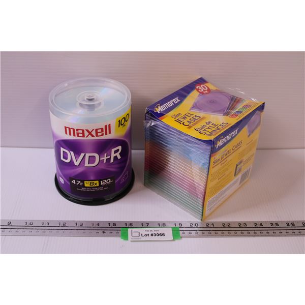 Maxwell DVD-R Set in Case & Memorex CD-R in Case