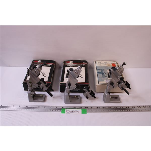 (3) Drill Grinding Attachments Tools w/ Boxes