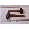 Image 1 : (2) Blacksmith/Welding Hammers - 11" Long - Some Wear
