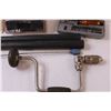 Image 5 : Tool Lot: Hand Drill, Jigsaw Blade Set - NOS, Screwdriver Set, Hose Connectors, Battery Filler, Misc