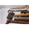 Image 4 : Tool Lot: Hammer Heads, Hatchet, Pry Bars, Jig Saw Blades, Misc