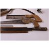 Image 2 : Tool Lot: Scythe, Trimmer, (2) Saws, (2) Knives, Hole Saw
