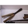 Image 5 : Tool Lot: Scythe, Trimmer, (2) Saws, (2) Knives, Hole Saw