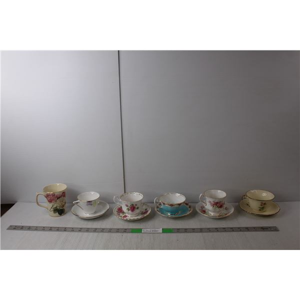 (5) Teacup & Plate Sets, Coffee Mug