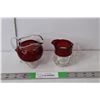 Image 1 : (2) Piece Glass Creamer Set