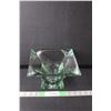 Image 1 : Green Glass Tray 5" Tall x 8.5" Wide