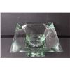 Image 2 : Green Glass Tray 5" Tall x 8.5" Wide
