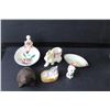 Image 3 : Ceramic Miniature Home Decor Items- Vase, Plate, Cat Figurine, Misc. Up to 5.5" Tall