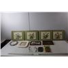 Image 1 : (4) Pimpernel Place Mats, (4) Photo Frames, (2) Switch Plates, (2) Cupboard Handles