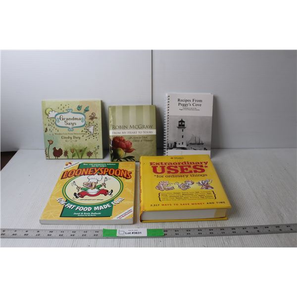 (5) Books- Looneyspoons, Robin McGraw, Reader's Digest, Misc.