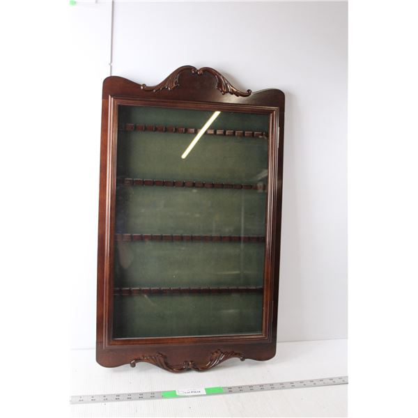 Wooden Wall Spoon Display Case 29.25" Tall x 17.5" Wide x