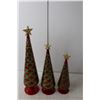 Image 2 : Glass Christmas Tree Set Up to 14" Tall & Christmas Tree Ornaments