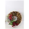 Image 2 : Garland Candy Cane Decor 20" Tall & Pinecone Wreath 13"