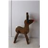Image 3 : (3) Wooden Reindeer Statues Up to 14" Tall