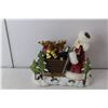 Image 2 : Polyresin Santa & Reindeer Statue 10" Tall x 12" Wide