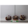 Image 1 : (3) Rocking Mini Snowglobe Figurines- Snowman, Santa & Horse 4..5" Tall