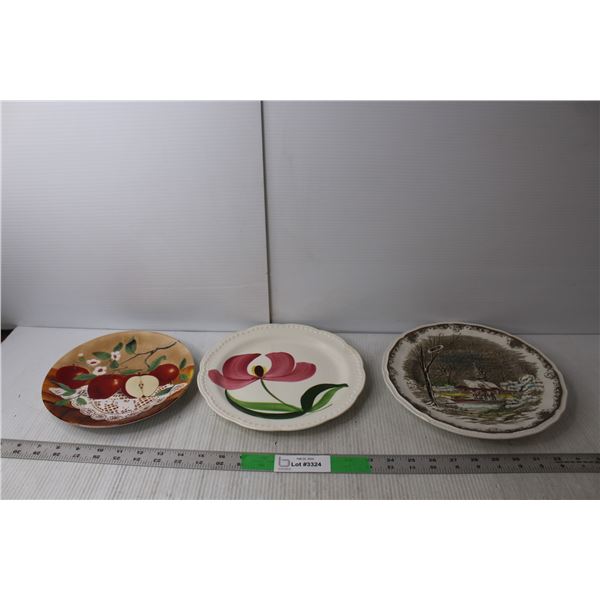 (3) Decorative Plates Up to 10" Diameter