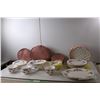 Image 1 : (33) Piece Lavender Rose Bone China Dish Set with Storage Cases