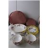 Image 3 : (33) Piece Lavender Rose Bone China Dish Set with Storage Cases