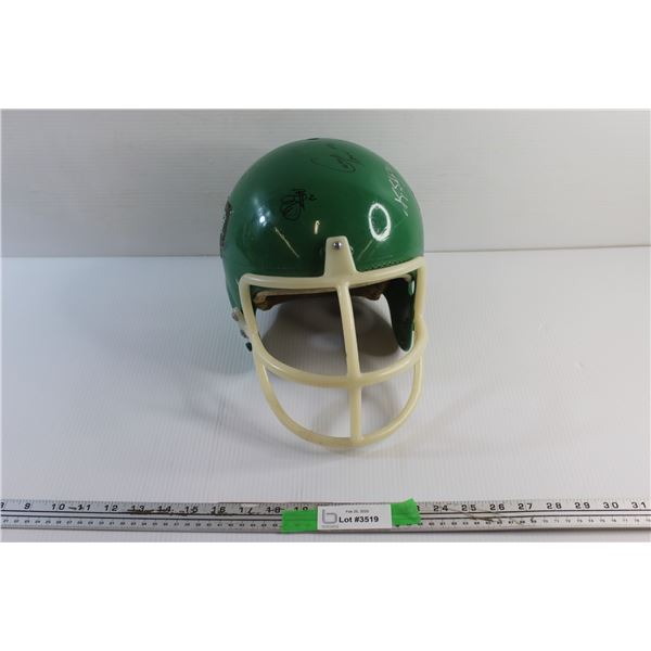 Autographed Saskatchewan Roughriders Helmet - Authenticity Not Guaranteed