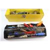 Image 5 : Metal Tool Box 19'' x 7 1/2'' x 7 1/2'' , Screwdrivers, Box Cutters, Chalkline, Wire Strippers and M