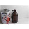 Image 4 : (2) Bubba/Mini Keg Molson Canadian Cans-Empty, Great Western Glass Beer Bottle and High Key Brewing