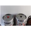 Image 5 : (2) Bubba/Mini Keg Molson Canadian Cans-Empty, Great Western Glass Beer Bottle and High Key Brewing