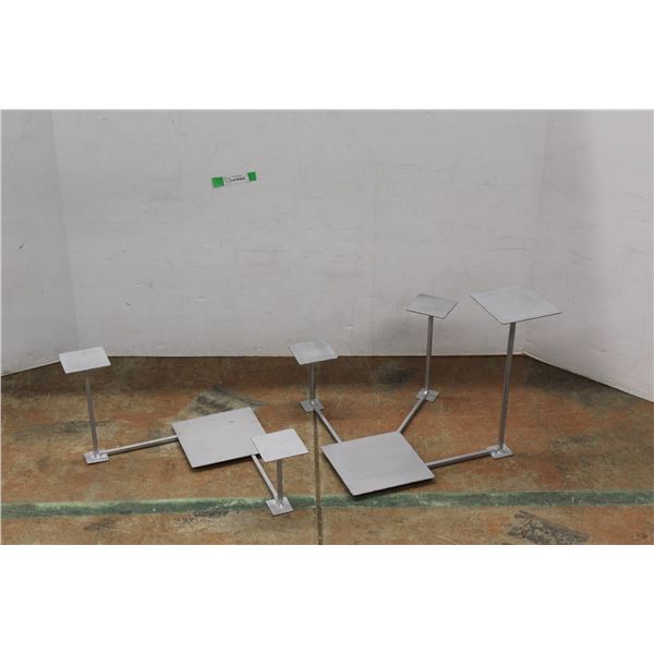 *(2) Metal Cake Stands 17'' x 17'' x 10 1/2''