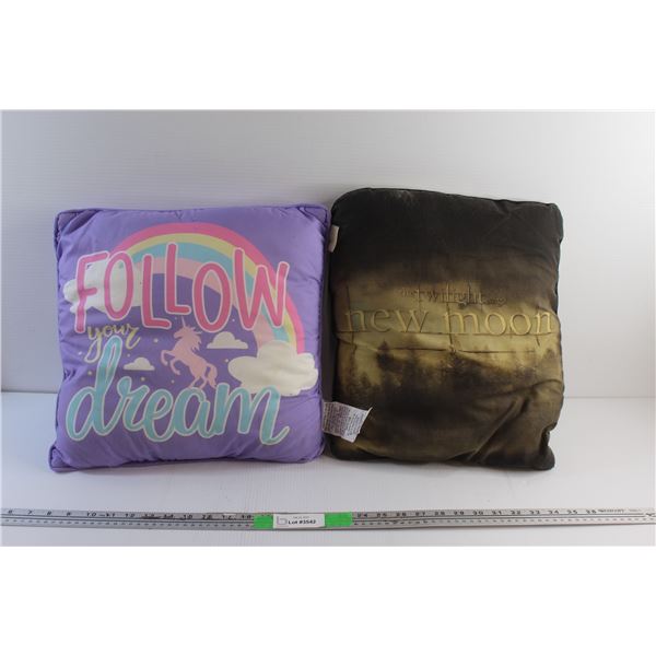 The Twight Saga and Follow Your Dream Pillows 15'' x 15''