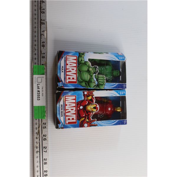 (2) Marvel Hulk & Iron Man Figures