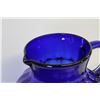Image 2 : Cobalt Blue Glass Pitcher - 9" x 9.5"