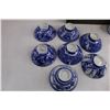 Image 2 : Picnic Box 15" x 8" x 7", (7) Japanese Ceramic Soup Bowls, (21) Ceramic Soup Spoons, (3) Ceramic Con