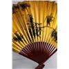 Image 2 : Japanese Themed Fan Wall Art - 48" Approx Fully Open, 32" Length