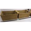 Image 1 : Pair of Wicker Storage Baskets 20" x 13" x 8"