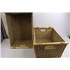 Image 2 : Pair of Wicker Storage Baskets 20" x 13" x 8"