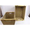 Image 3 : Pair of Wicker Storage Baskets 20" x 13" x 8"