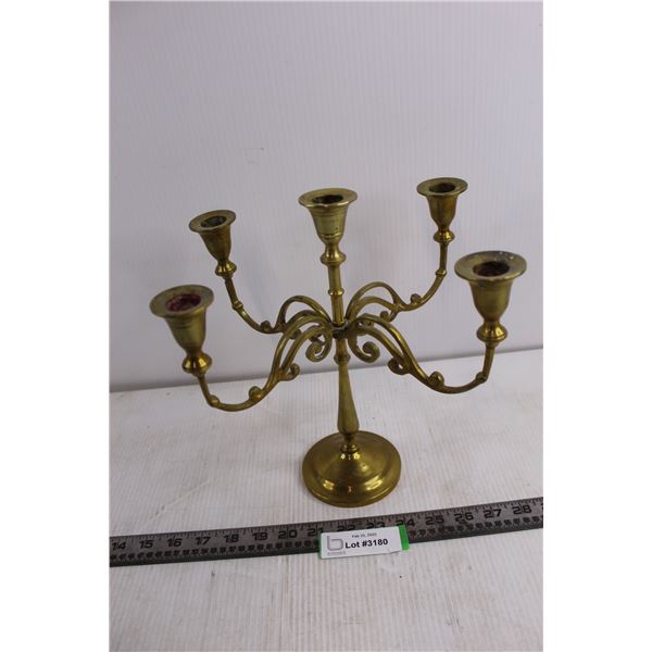 Brass Candelabra 10.5" High x 11" Wide