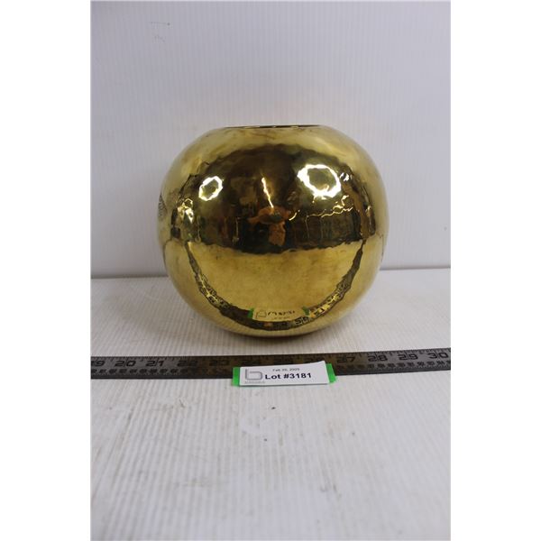 Brass Vase 7" Tall x 8" Dia