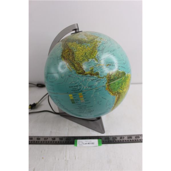 Lighted Globe 9" Dia x 13" Tall - Light Works
