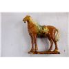 Image 4 : Glazed Ceramic "Asian Themed" Horse Statue, Foxy Ladies Swivel Hip Figurine 9" Tall, Animal Spirits 