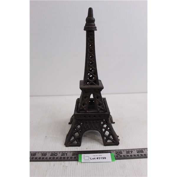 Wrought Iron 2-Piece Eiffel Tower Candle Holder - 12.5" Tall Together