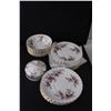 Image 2 : (25) Piece Lavender Rose Royal Albert Bone China Set- Bowls, Dessert Plates