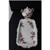 Image 4 : (7) Piece Lavender Rose Royal Albert Bone China Set- Tea Pot, Sugar Bowls, Salt & Pepper Shakers, Tr