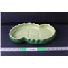 Image 1 : Green Ceramic Tray 12" Long x