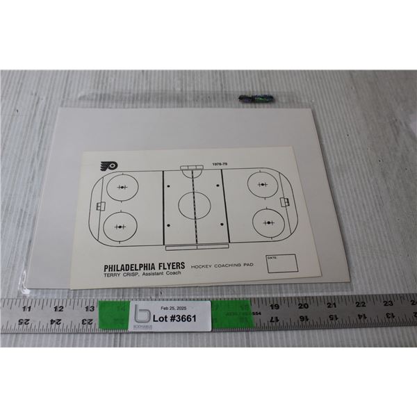1978 Philadelphia Flyers Hockey Coaching Pad