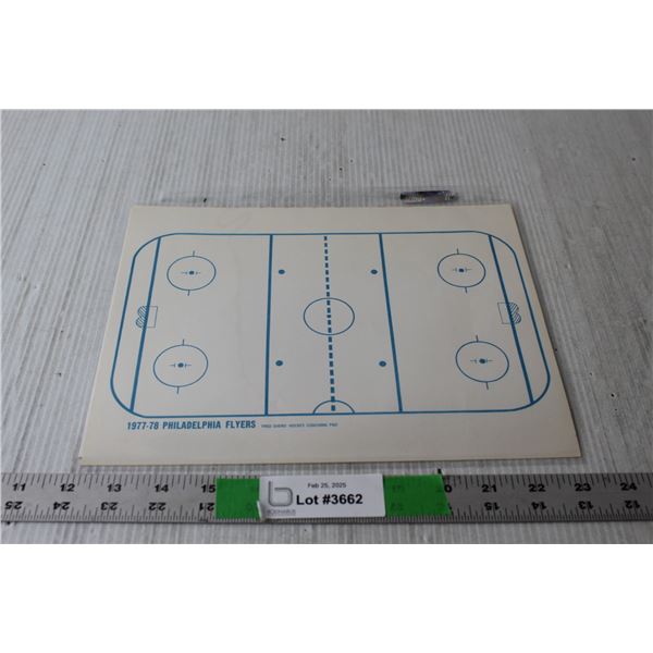 1977 Philadelphia Flyers Hockey Coaching Pad