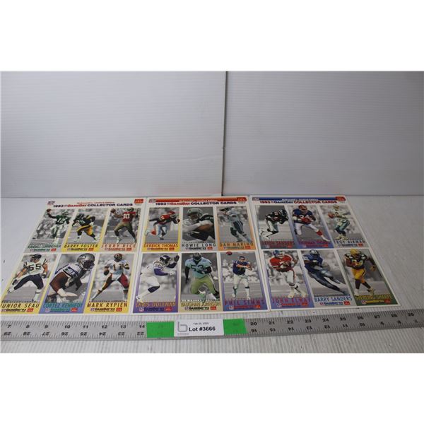(27) McDonald's 1993 NFL Game Day Collector Cards